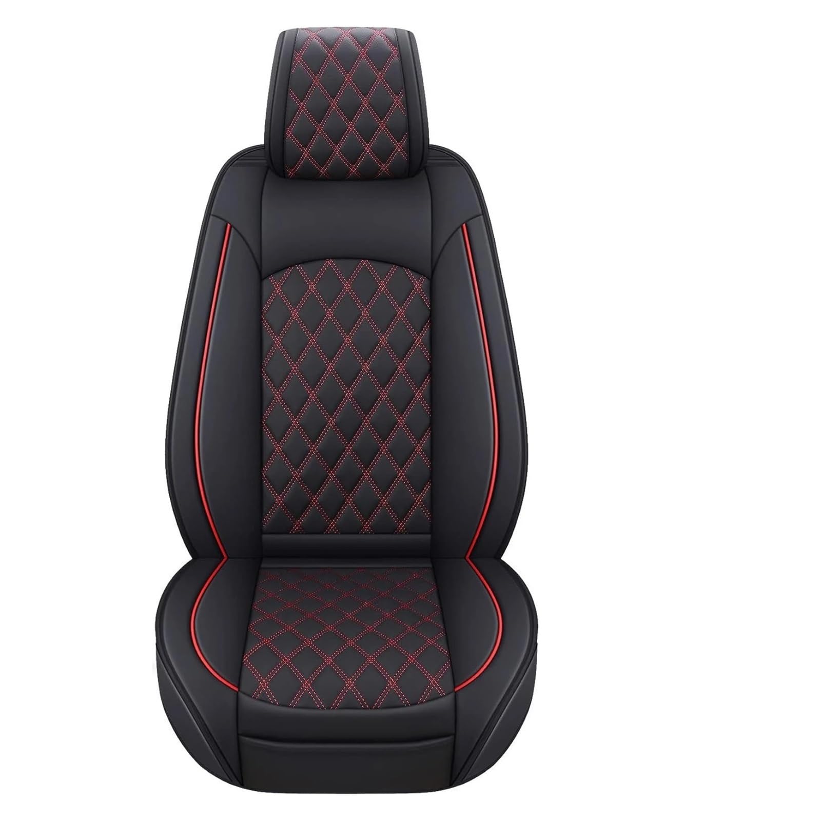 Autositzbezüge Set Für Tundra 2008-2024 Sitzbezüge Komplettset Strapazierfähiges Wasserdichtes Leder Für Pickup Truck Fit Auto Schonbezüge(2022-2024 red) von YAKISA