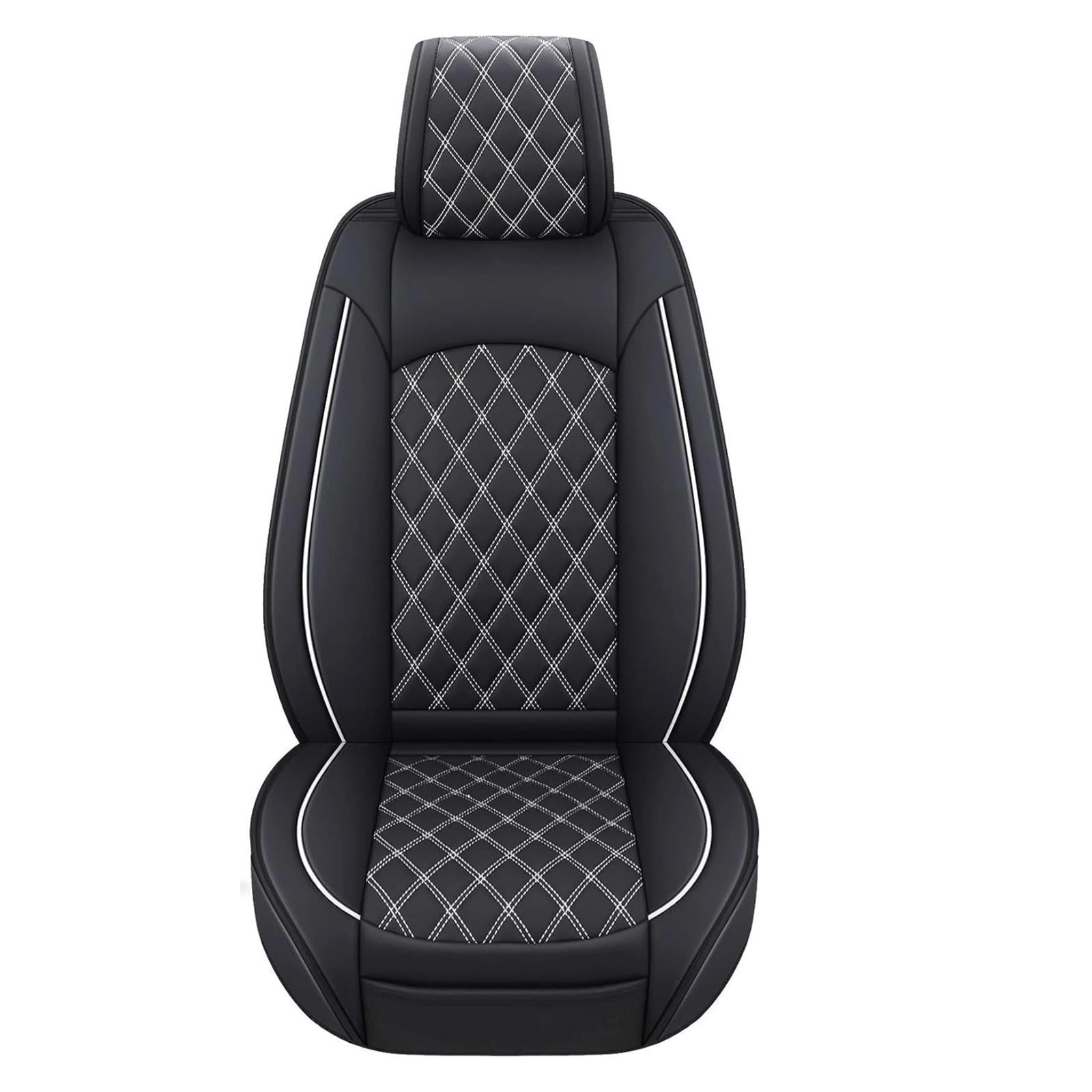 Autositzbezüge Set Für Tundra 2008-2024 Sitzbezüge Komplettset Strapazierfähiges Wasserdichtes Leder Für Pickup Truck Fit Auto Schonbezüge(2022-2024white) von YAKISA
