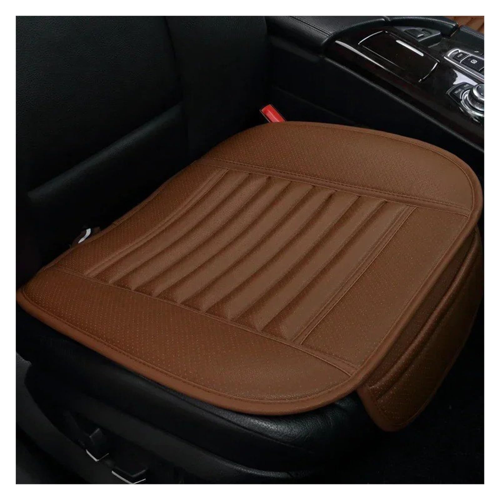 Autositzbezüge Set Leder-Autositzbezug Innenausstattung Autositze Kissen Schutzmatte Für Vier Jahreszeiten Universeller Sitzbezug Teppichzubehör Auto Schonbezüge(Brown) von YAKISA