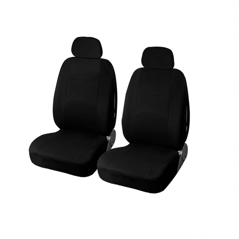 Autositzbezüge Set Universal Auto Sitzbezüge Für Auto LKW SUV Van 2 Sitzer Front Protector Vorne Paar Polyester Auto Schonbezüge(Black 2 Pieces) von YAKISA