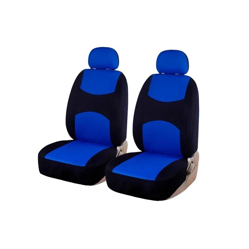 Autositzbezüge Set Universal Auto Sitzbezüge Für Auto LKW SUV Van 2 Sitzer Front Protector Vorne Paar Polyester Auto Schonbezüge(Blue 2 Pieces) von YAKISA