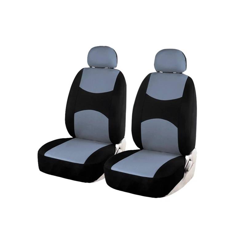 Autositzbezüge Set Universal Auto Sitzbezüge Für Auto LKW SUV Van 2 Sitzer Front Protector Vorne Paar Polyester Auto Schonbezüge(Gray 2 Pieces) von YAKISA
