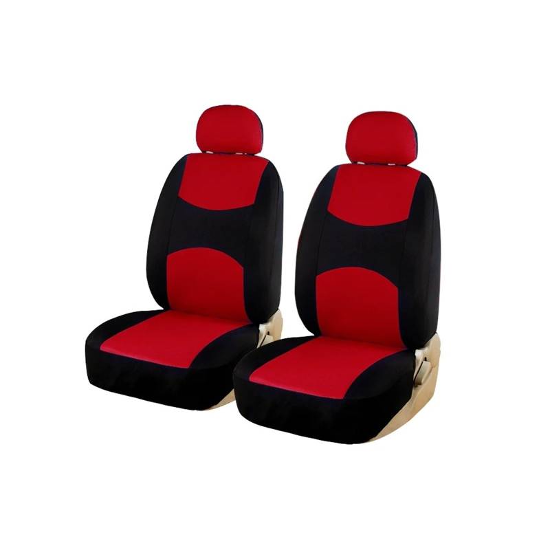Autositzbezüge Set Universal Auto Sitzbezüge Für Auto LKW SUV Van 2 Sitzer Front Protector Vorne Paar Polyester Auto Schonbezüge(Red 2 Pieces) von YAKISA