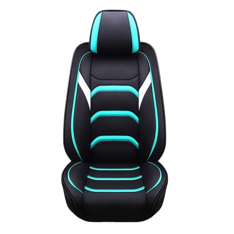 Autositzbezüge Set Universal-Autositzbezug Aus Leder Bestickte Autositzbezüge Passend Für Sitzbezug Autositzschutz Für Limousinen SUVs Und Pickups Auto Schonbezüge(Black Green) von YAKISA
