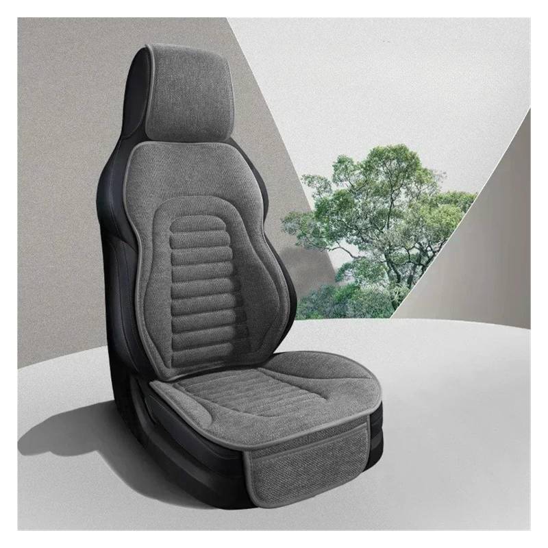 Autositzbezüge Set Universal-Autositzbezug Vier-Jahreszeiten-Auto-Flachs Atmungsaktiv rutschfest Für Autositze Schutz Autositzbezüge Auto Schonbezüge(Grey seat) von YAKISA