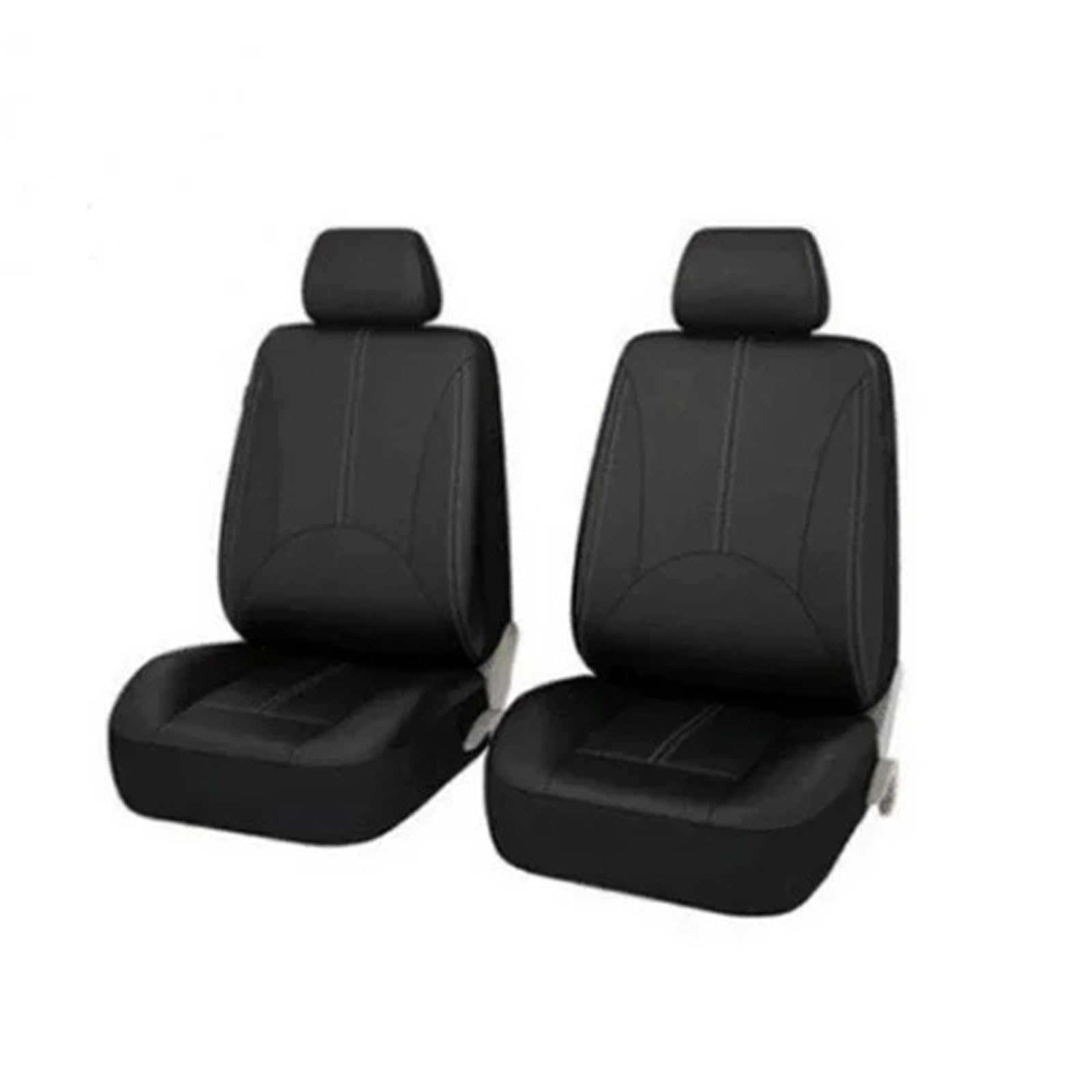 Autositzbezüge Set Universal-Autositzkissenschutz PU-Leder-Sitzbezug-Pad Bequeme Autostuhlmatte Vier Jahreszeiten-Innenausstattung Auto Schonbezüge(Black 4 Sets) von YAKISA