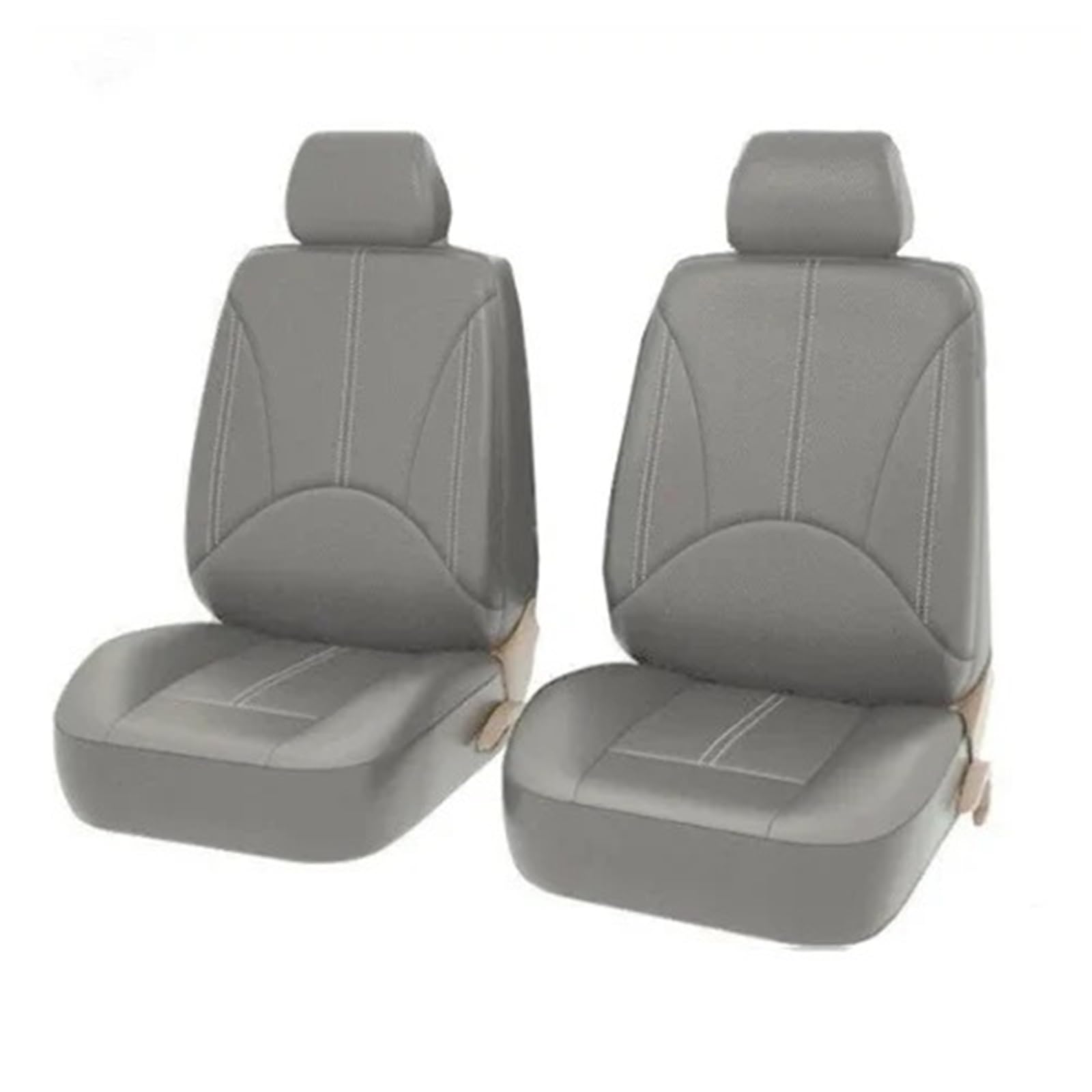 Autositzbezüge Set Universal-Autositzkissenschutz PU-Leder-Sitzbezug-Pad Bequeme Autostuhlmatte Vier Jahreszeiten-Innenausstattung Auto Schonbezüge(Grey 4 Sets) von YAKISA