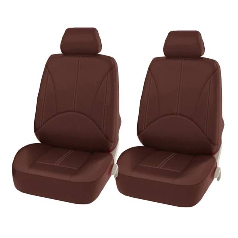 Autositzbezüge Set Universal-Autositzkissenschutz PU-Leder-Sitzbezug-Pad Bequeme Autostuhlmatte Vier Jahreszeiten-Innenausstattung Auto Schonbezüge(Red 4 Sets) von YAKISA