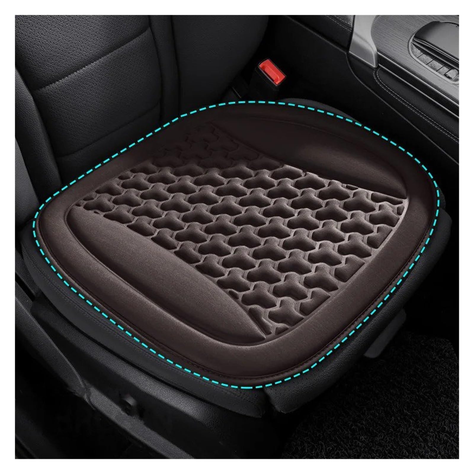 Autositzbezüge Set Universelle Autositzbezüge Konvexes Design Atmungsaktive 3D-Sitzbezüge Langlebiges Autositzkissen Schweißfestes Autoinnenzubehör Auto Schonbezüge(Brown Seat Pad) von YAKISA
