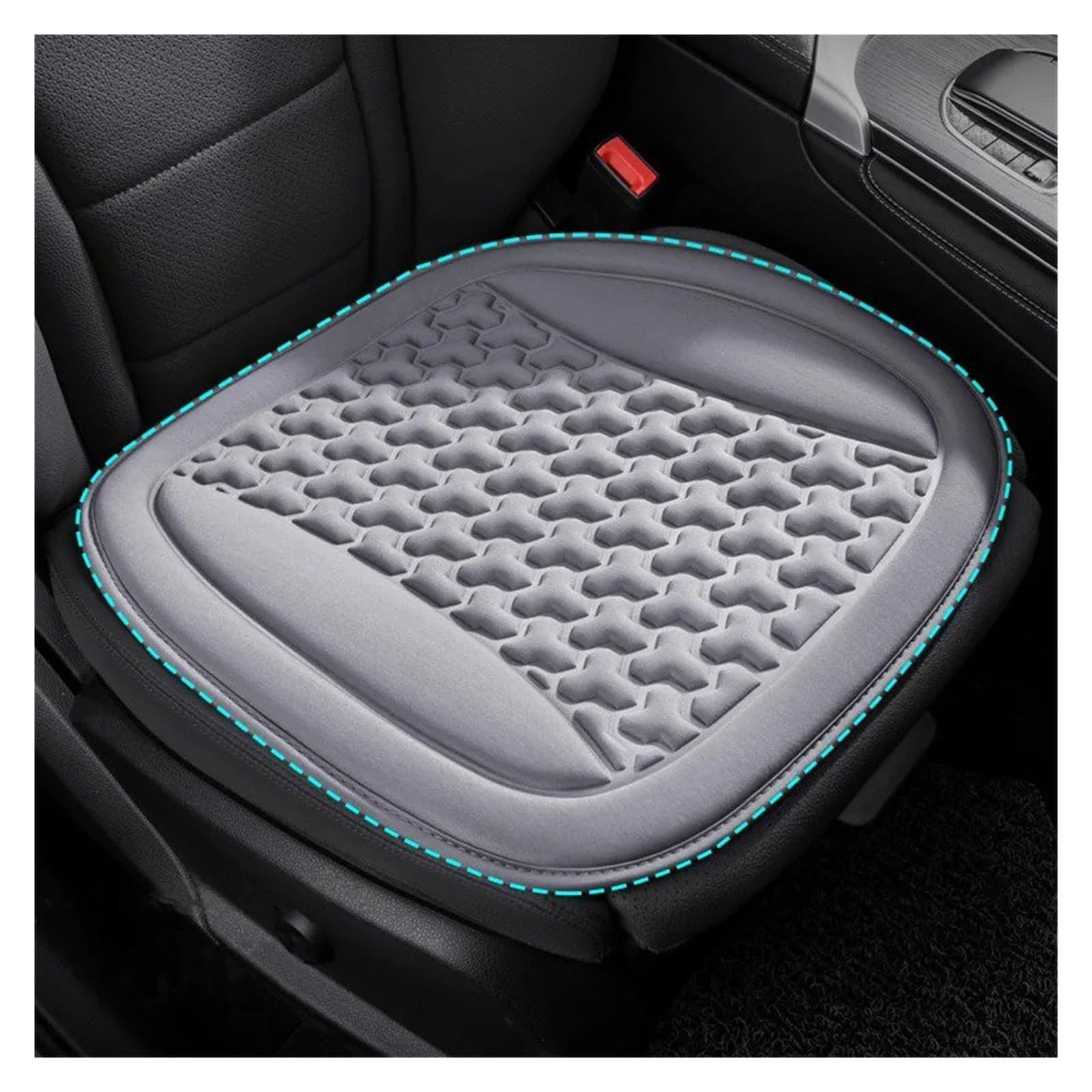 Autositzbezüge Set Universelle Autositzbezüge Konvexes Design Atmungsaktive 3D-Sitzbezüge Langlebiges Autositzkissen Schweißfestes Autoinnenzubehör Auto Schonbezüge(Grey Seat Pad) von YAKISA