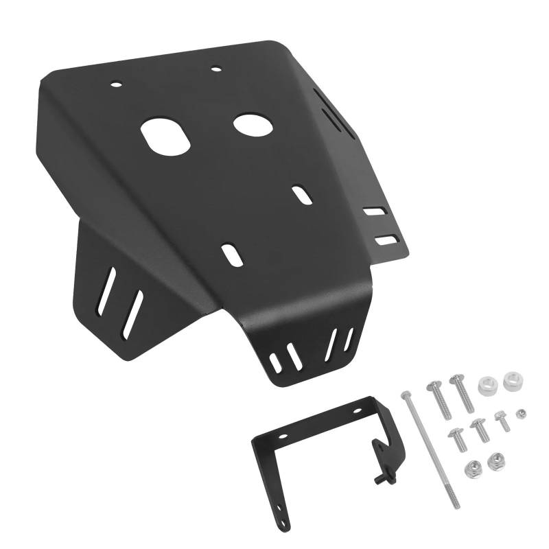 Skid Plate Für CRF110F Für CRF 110 F Für CRF110 F 2019-2024 2023 Motorradmotor-Chassisschutz Bauchwannenabdeckung Schutzunterer Unterfahrschutz Engine Protection Plate(Black) von YAKISA