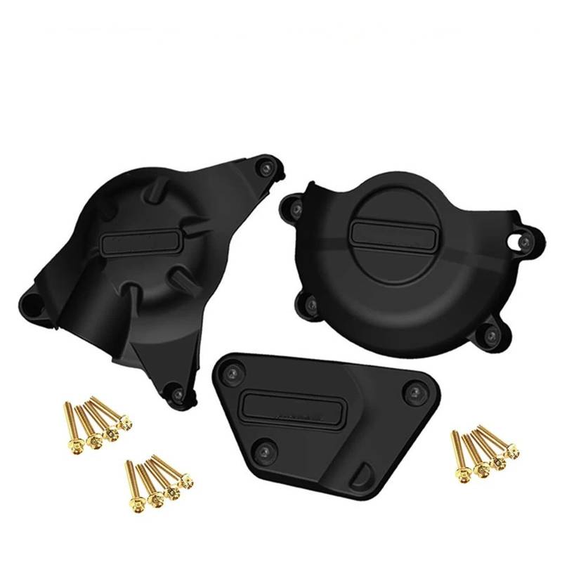 Skid Plate Für Case GB Für Racing Für R6 2006-2024 Für GBRacing Motorräder Motor Abdeckung Schutz Fall Motor Abdeckungen Engine Protection Plate(One Set (3)-GD) von YAKISA