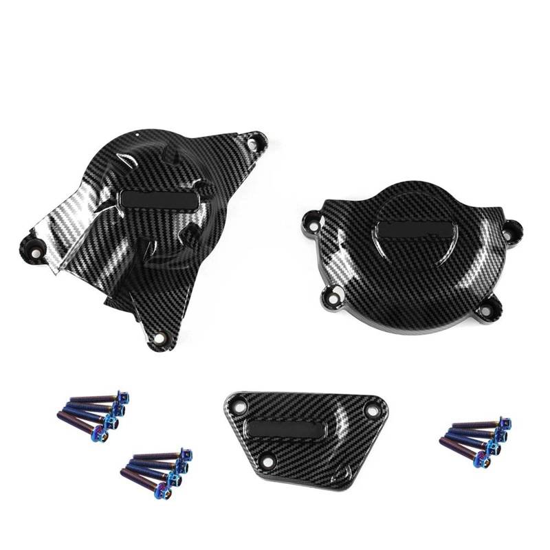 Skid Plate Für Case GB Für Racing Für R6 2006-2024 Für GBRacing Motorräder Motor Abdeckung Schutz Fall Motor Abdeckungen Engine Protection Plate(Water Transfer) von YAKISA