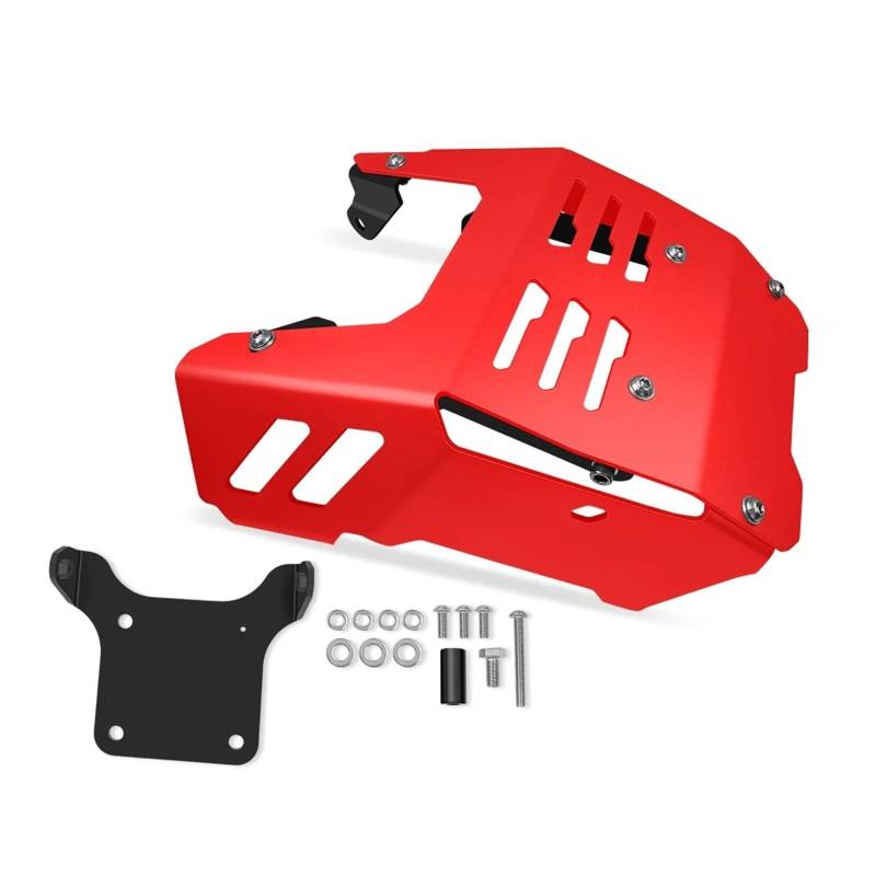 Skid Plate Für Monkey 125 Für MONKEY125 2021-2023 Motorradzubehör Chassisplatten Schutz Motorsockelschutzabdeckung Engine Protection Plate(Red) von YAKISA