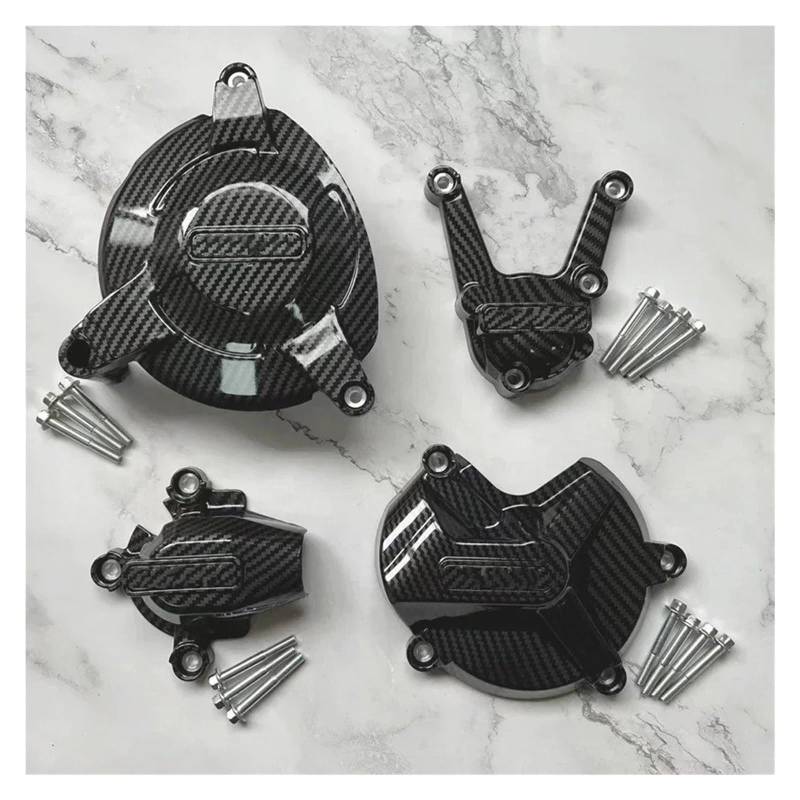 Skid Plate Für Motorrad Für S1000RR Für S1000R 2009-2016 Motorradzubehör Motorabdeckungs-Schutzset Engine Protection Plate(Carbon-Look) von YAKISA