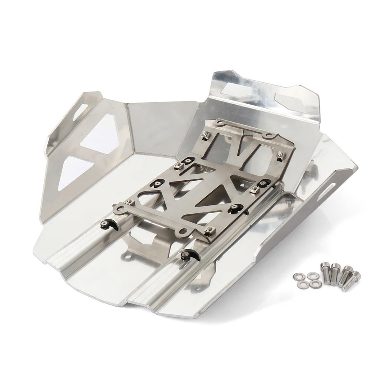 Skid Plate Für R1300GS Für ADV R1300 Gs R 1300 GS Motorrad Unter Motorschutz Zubehör Unterfahrschutz Motorschutz Chassis Abdeckung Engine Protection Plate(Silver) von YAKISA