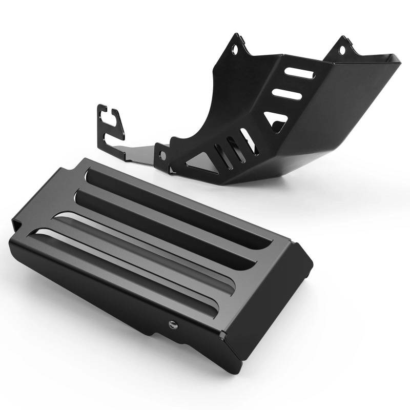 Skid Plate Für Surron Für Light Bee XS L1E Für Segway X160 X260 Controller Abdeckung & Motor Chassis Schutz Skid Platte Schutz Aluminium 2024 Engine Protection Plate(Black Set) von YAKISA