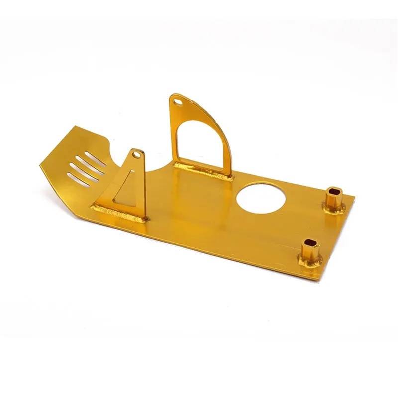Skid Plate Für XR50 Für CRF50 Pit Dirt Bike 50cc 70cc 90cc 110cc 125cc 140cc Pit Lifan Motorrad Motor Unterfahrschutz Aluminium Schutzhülle Engine Protection Plate(Gold) von YAKISA