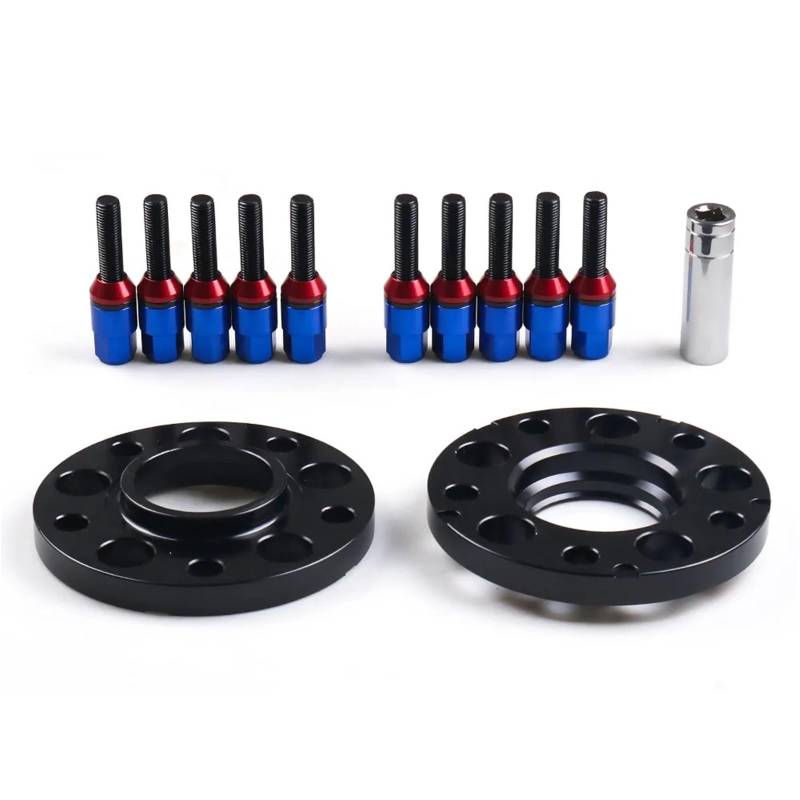 Spurplatten Für E36 E46 323 325 328 335i 545i 15mm 72,56mm 5x120mm Hubcentric Spurverbreiterungen M12x1.5 Kegelschrauben Spurverbreiterungen(Blue Bolts) von YAKISA