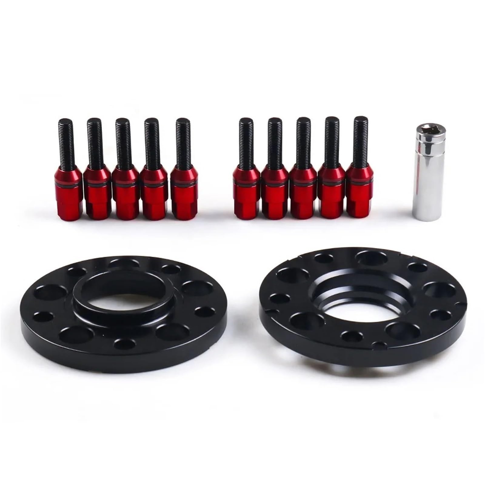 Spurplatten Für E36 E46 323 325 328 335i 545i 15mm 72,56mm 5x120mm Hubcentric Spurverbreiterungen M12x1.5 Kegelschrauben Spurverbreiterungen(Red Bolts) von YAKISA