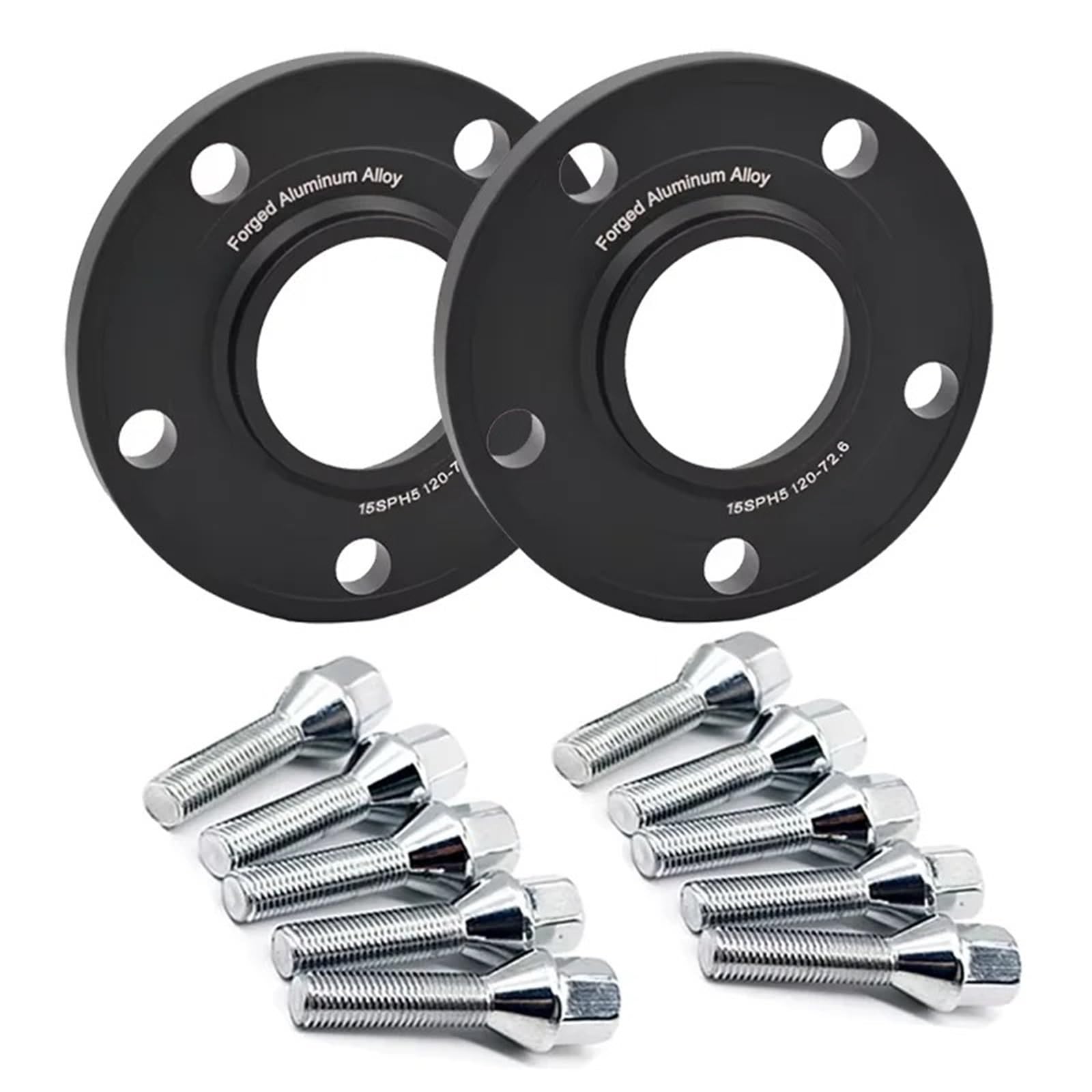 Spurplatten Für E90 M1 Für M3 M6 E36 E65 72,6mm Durchmesser Rad Spacer 20mm 5X120 Auto Rad Spacer Hub Centric Adapter Mit Radmutter Spurverbreiterungen(Black 50mm M12x1.5) von YAKISA
