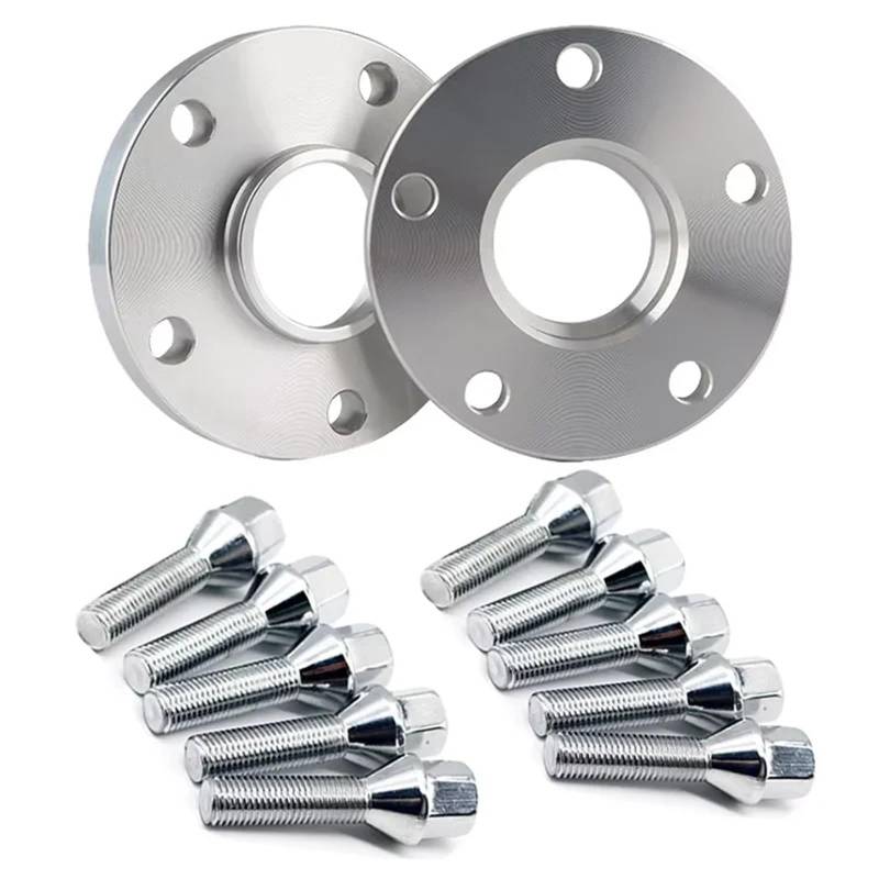Spurplatten Für E90 M1 Für M3 M6 E36 E65 72,6mm Durchmesser Rad Spacer 20mm 5X120 Auto Rad Spacer Hub Centric Adapter Mit Radmutter Spurverbreiterungen(Silver 50mm M12x1.5) von YAKISA