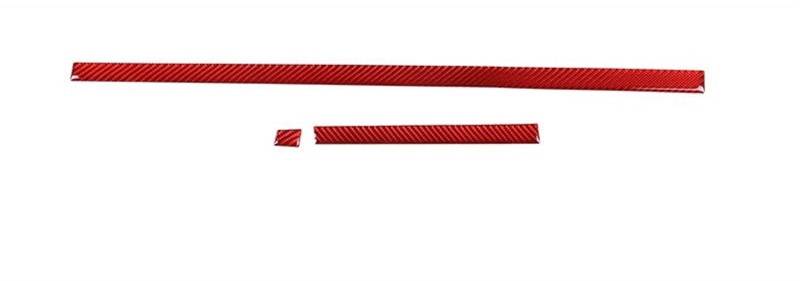Auto Zierleisten Innen Für Mazda Für MX-5 Für NC 2009-2014 Weichen Carbon Rot Getriebe Shift Fenster Lift Lenkrad Panel Abdeckung Auto Innen Aufkleber Innenzierleiste (Farbe : K) von YALIYA