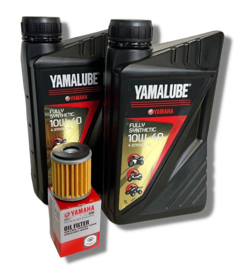 Yamalube Wartungsset Ölwechselset Quad Yamaha YFZ 450 R / 2 Liter Öl 10W40 inkl. OEM Ölfilter von YAMAHA