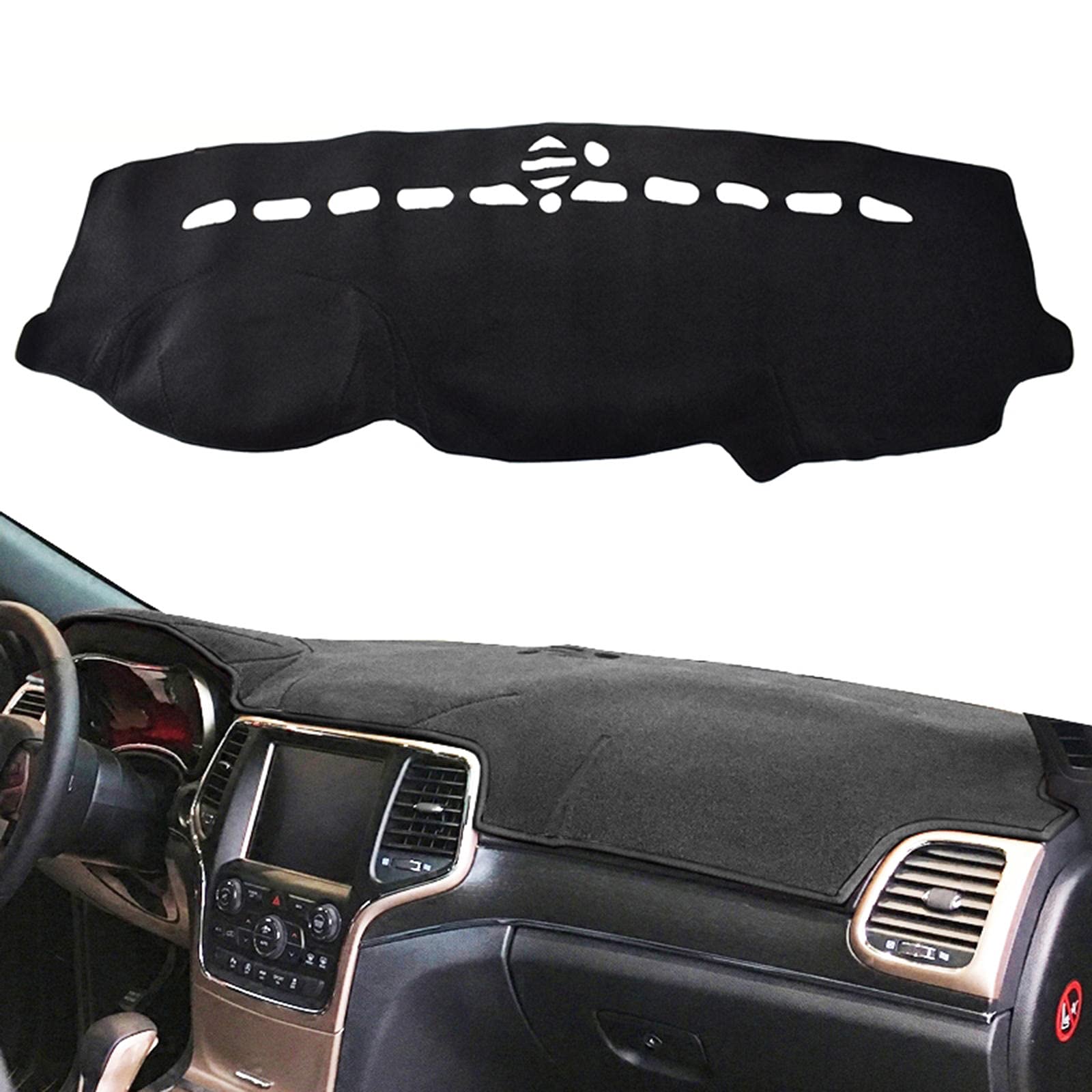 YAMKNICE Fit für Jeep Grand Cherokee WK2 2012-2018 Armaturenbrett Abdeckung Auto Anti-Rutsch-Matte Sonnenschutz Anti-UV-Pad YAMKNICE Fit für Jeep Grand Cherokee WK2 2012-2018 Armaturenbrett Abdeckung Auto Anti-Rutsch-Matte Sonnenschutz Anti-UV-Pad von YAMKNICE