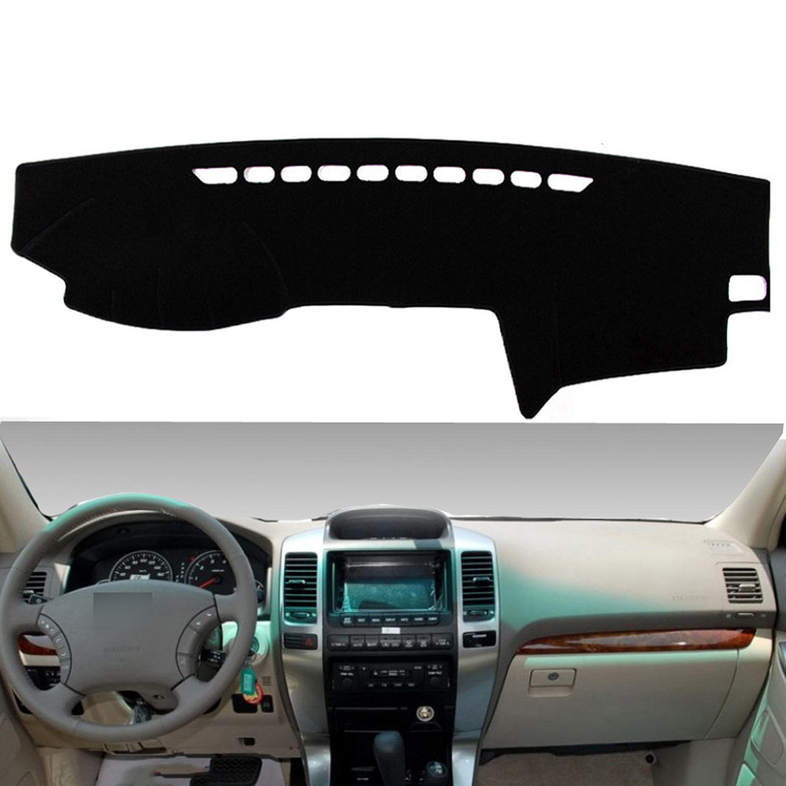 YAMKNICE Kompatibel mit Toyota Land Cruiser Prado j120 2003-2009 Auto Armaturenbrett Abdeckung rutschfeste Matte Anti-UV Dash Cover Sonnenschutz YAMKNICE Kompatibel mit Toyota Land Cruiser Prado j120 2003-2009 Auto Armaturenbrett Abdeckung rutschfeste Matte Anti-UV Dash Cover Sonnenschutz von YAMKNICE