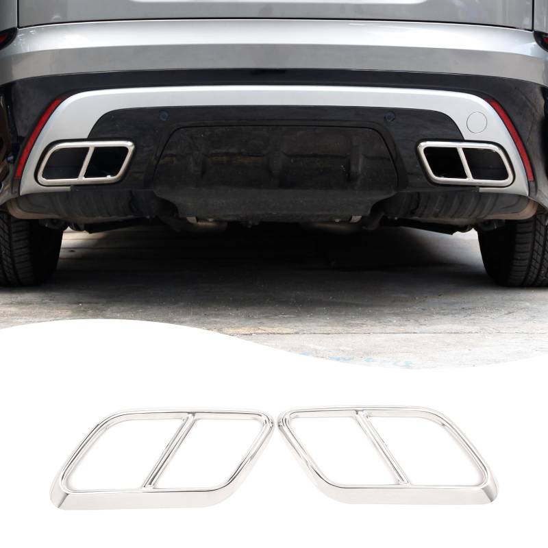 Auto-Außenauspuffschalldämpferabdeckung Heckstoßstange Zylinder Auspuffrohr Dekoration Abdeckung für Land Rover Range Rover Velar 2017 2018 2019 von YANER