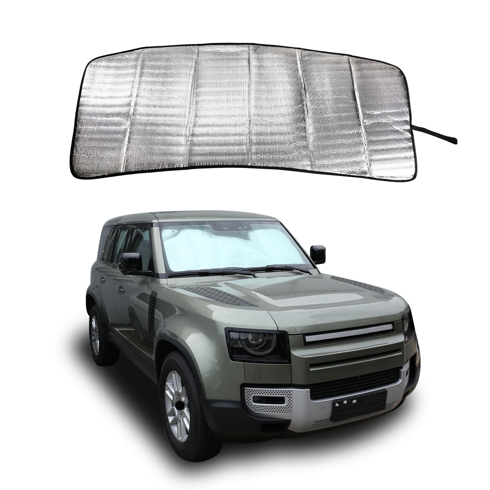Auto Windschutzscheibe Sonnenschutz UV Ray Reflektor für Land Rover Defender 90 110 2020-2022 Frontfenster Sonnenschutz Schutzabdeckung Faltbare Reflektierende Sonnenblende Auto Windschutzscheibe Sonnenschutz UV Ray Reflektor für Land Rover Defender 90 110 2020-2022 Frontfenster Sonnenschutz Schutzabdeckung Faltbare Reflektierende Sonnenblende von YANER