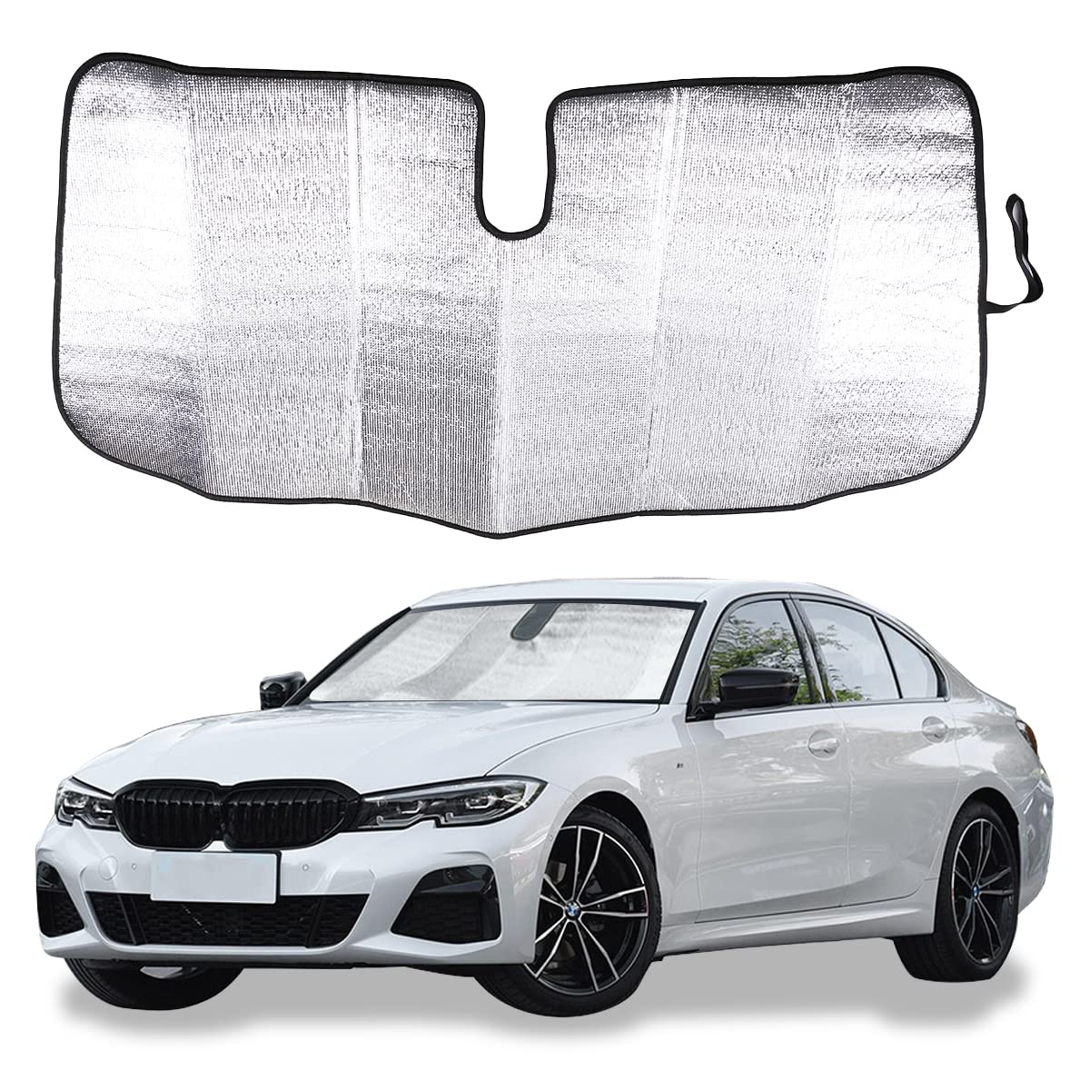 Auto Windschutzscheibe Sonnenschutz UV-Strahlen Reflektor für BMW 3er G20 G28 2019-2022 Frontfenster Sonnenschutz Abdeckung Faltbare Reflektierende Sonnenblende Auto Windschutzscheibe Sonnenschutz UV-Strahlen Reflektor für BMW 3er G20 G28 2019-2022 Frontfenster Sonnenschutz Abdeckung Faltbare Reflektierende Sonnenblende von YANER