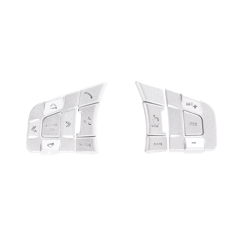 Passend für Jaguar XE XEL XF XFL F-PACE E-PACE F-TYPE Aluminiumlegierung Auto Lenkradknopf Pailletten Dekorativer Schutz Aufkleber Zubehör - 10 Stück von YANER