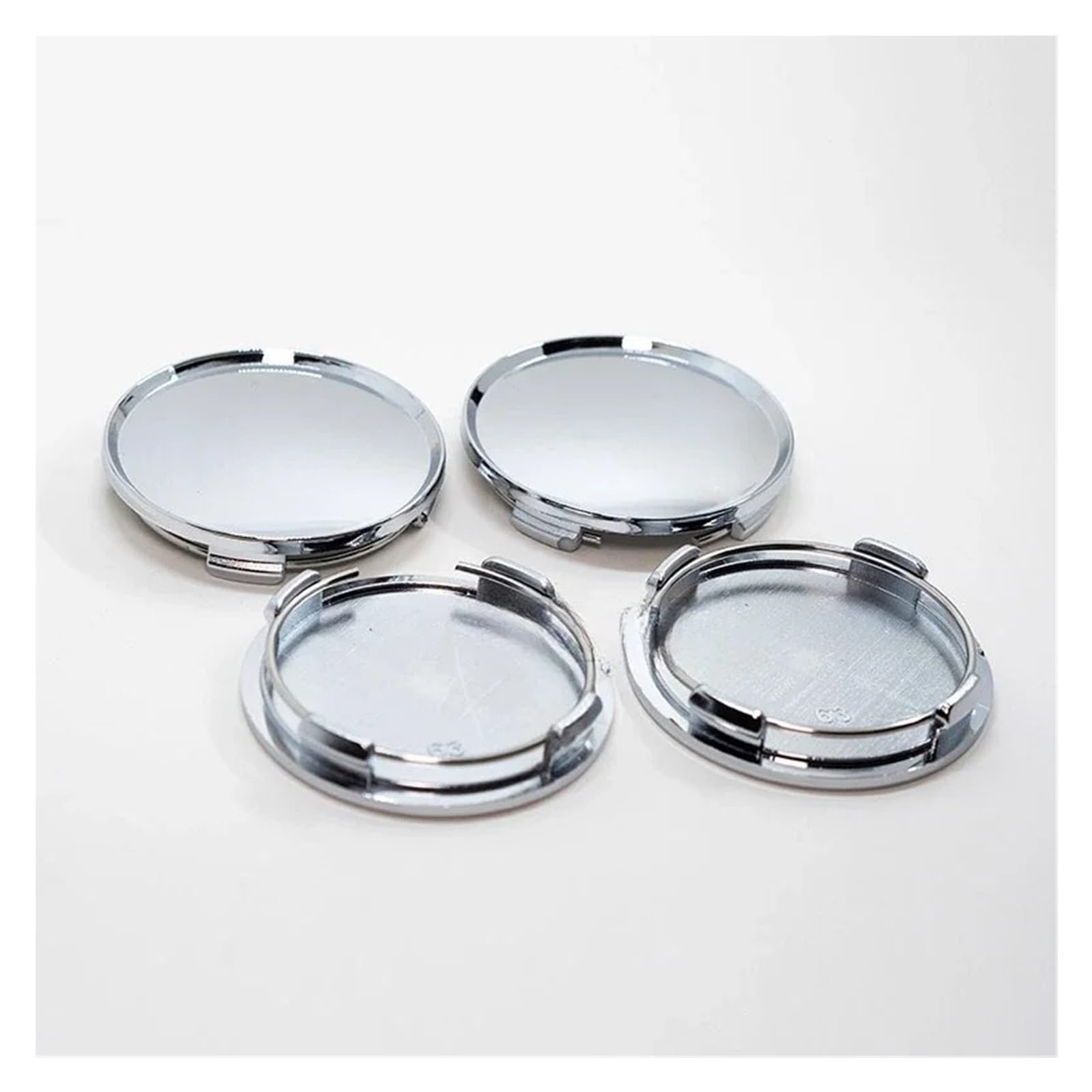 Auto Rad Distanzstück Adapter 4 Stücke Universal Auto Rad Center Caps Abdeckungen Reifen Felge Hub Caps Spurverbreiterungen 63mm Silbrig Accesorios Para Auto Flansch-Radnaben-Distanzstück(Silvery-4pcs von YANGTINGTING