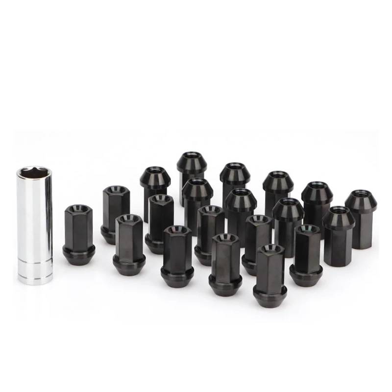 Auto Rad Distanzstück Adapter Diebstahlsicherungsmutter M12 * 1,5 / M12 * 1,25 16/20 STK GR5 Titanlegierung Geschmiedete Autoreifenzubehör Radmuttern Flansch-Radnaben-Distanzstück(20PCS Gray,M12x1.25) von YANGTINGTING
