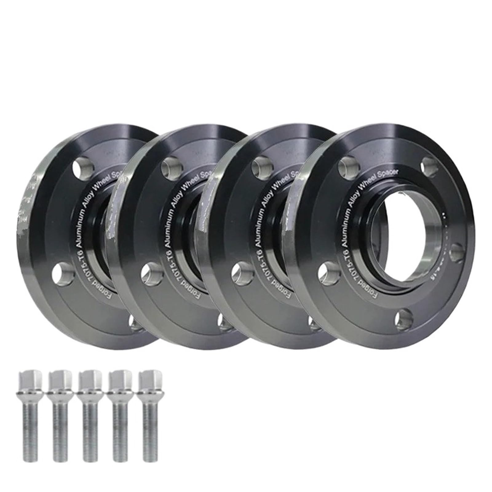 Auto Rad Distanzstück Adapter Für Benz 15/20mm 4 Stücke 5x11 2 66,6 Hub Centric Schwarz T6-7075 Spurverbreiterung Mit Erweiterten Radschrauben Flansch-Radnaben-Distanzstück(4PCS 7075 15mm) von YANGTINGTING