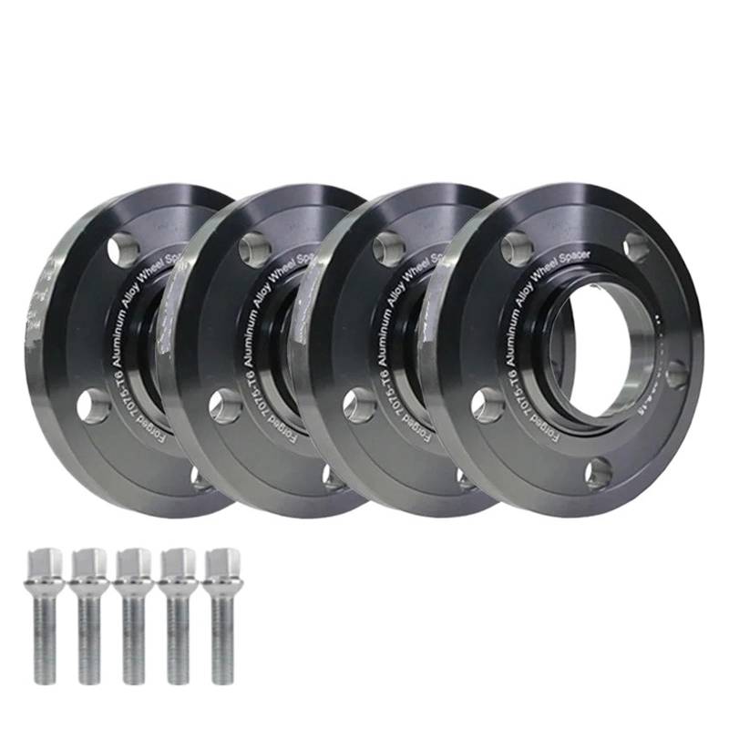 Auto Rad Distanzstück Adapter Für Benz 15/20mm 4 Stücke 5x11 2 66,6 Hub Centric Schwarz T6-7075 Spurverbreiterung Mit Erweiterten Radschrauben Flansch-Radnaben-Distanzstück(4PCS 7075 20mm) von YANGTINGTING