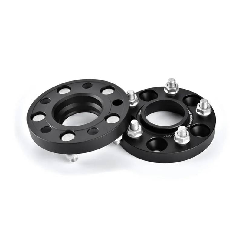 Auto Rad Distanzstück Adapter Für Jaguar Für E-Pace Für I-Pace Für PoleStar 2017-2023 M14x1.5 1-teiliger Spurverbreiterung Adapter PCD 5x108 CB 63.4 Flansch-Radnaben-Distanzstück(1 Piece Black 25mm) von YANGTINGTING