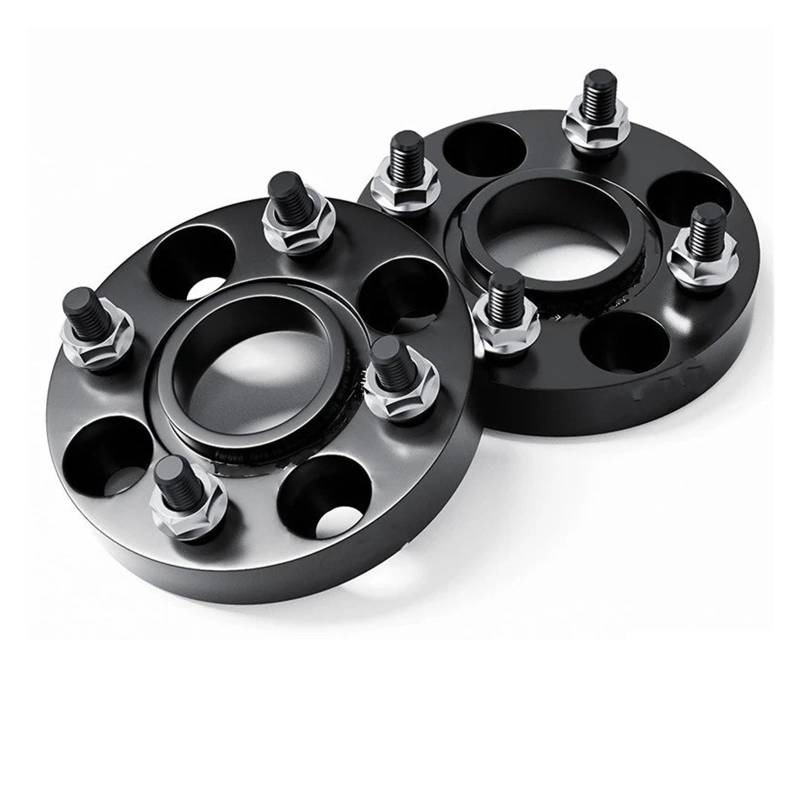 Auto Rad Distanzstück Adapter Universal 2 Stücke PCD 4x100 Zentrum Bohrung 57,1mm M12x1.5Rad Spacer Adapter 7075-T6 Geschmiedet Aluminium Legierung Flansch-Radnaben-Distanzstück(2Pcs 20mm-12x1.5-BK) von YANGTINGTING