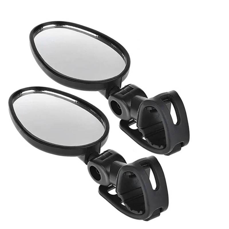 Motorradspiegel 2 Stücke Einstellbare Drehen Fahrrad Hilfs Rückspiegel Lenker Montieren Weitwinkel Konvexen Radfahren Rückansicht Spiegel Zubehör Motorrad Rückspiegel(2pcs oval) von YANGTINGTING
