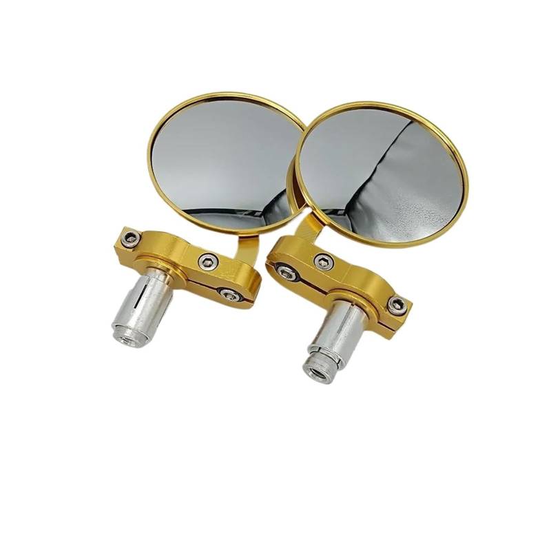 Motorradspiegel Motorräder Rückspiegel Seite Spiegel Für Sicherheit Ansicht Drehen Links Rechts Spiegel Einstellbare Mini Autocycle Rückansicht Motorrad Rückspiegel(Gelb) von YANGTINGTING