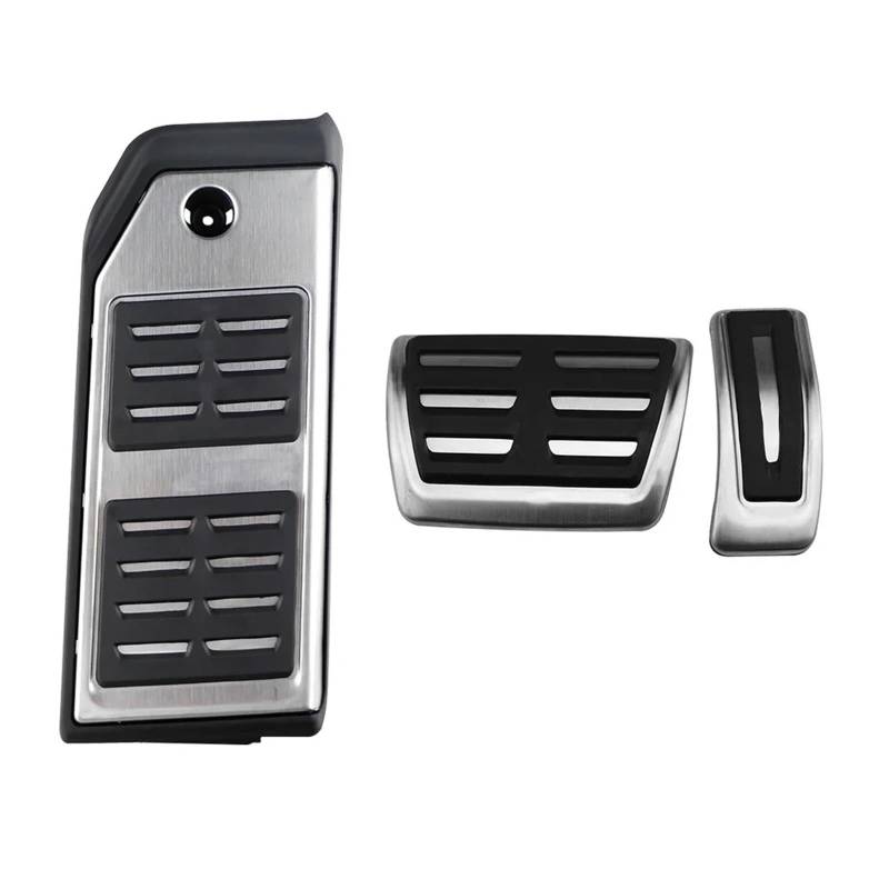 Pedalkappen Für VW Für Touareg 2019 2020 LHD Auto Pedal Kraftstoff Accelerator Bremse Fußstütze Pedale Platte Autopedalsatz(3pcs a Set) von YANGTINGTING