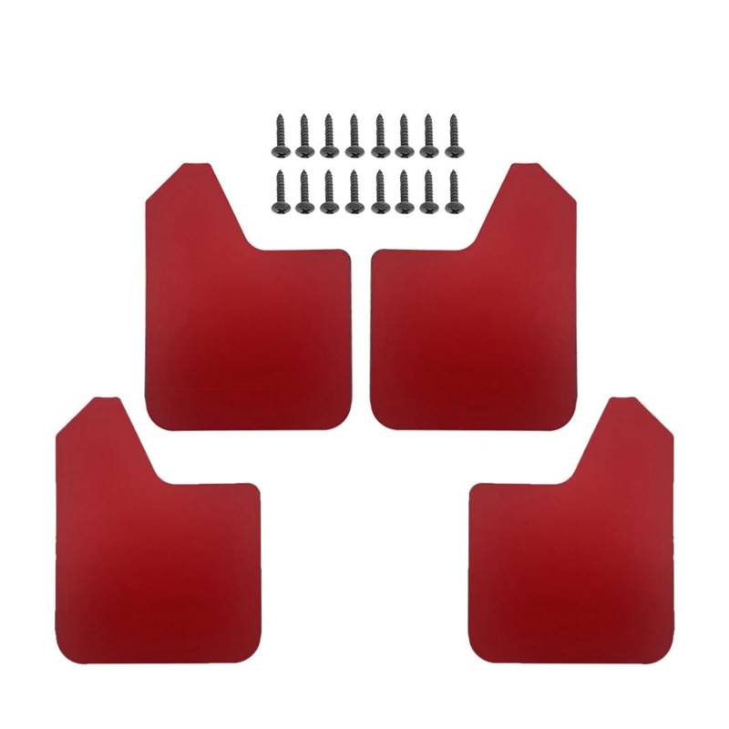 Spritzschutz Kotflügel Für Ford Für Auto Van Pickup 4 Teile/Satz Universal Schmutzfänger Rally Sport Rüstung Schmutzfänger Schwarz & Rot PVC Kotflügel Auto Rad Fender(Style3) von YANGTINGTING