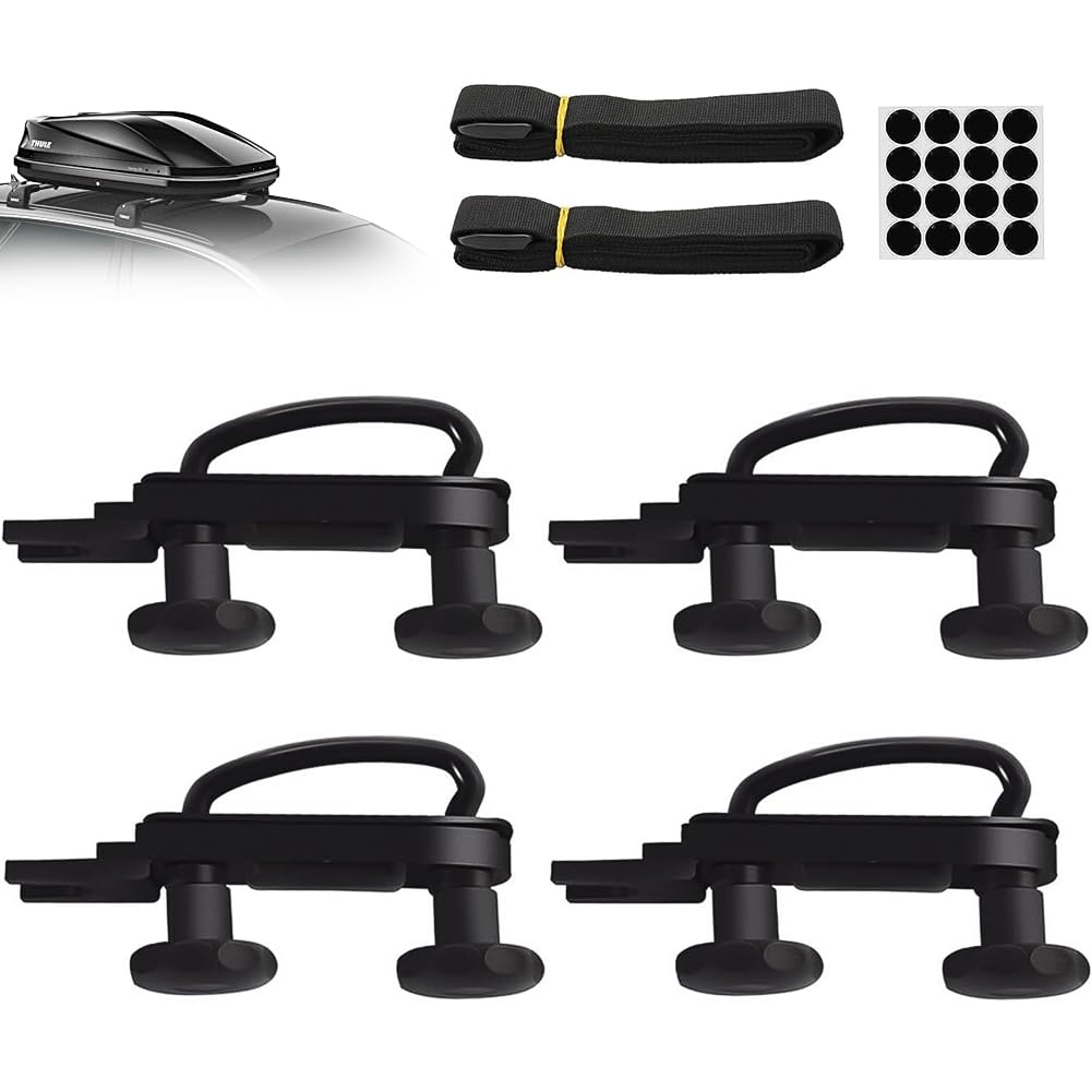 YANGUN Dachbox Befestigung U Bügel, 4 Sätze Universal Auto Van Montage Fitting Kit, Dachbox Halterung Installationszubehörsatz mit 8 Heavy Duty Kontermuttern + 2 Bandagen + Rund Punktaufkleber YANGUN Dachbox Befestigung U Bügel, 4 Sätze Universal Auto Van Montage Fitting Kit, Dachbox Halterung Installationszubehörsatz mit 8 Heavy Duty Kontermuttern + 2 Bandagen + Rund Punktaufkleber von YANGUN