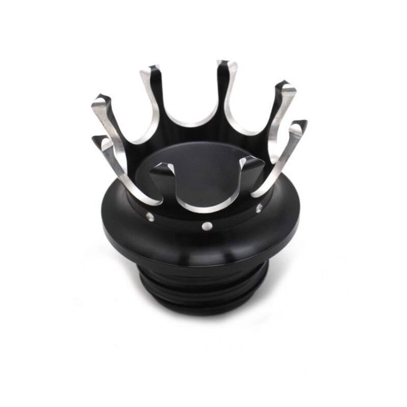 Diesel Tankdeckel,Auto Tankdeckel Ersatz König Kronen-Art-Flush Tankdeckel for Harley Sport Road King Dyna Softail zubehör (Color : A) von YANHAO