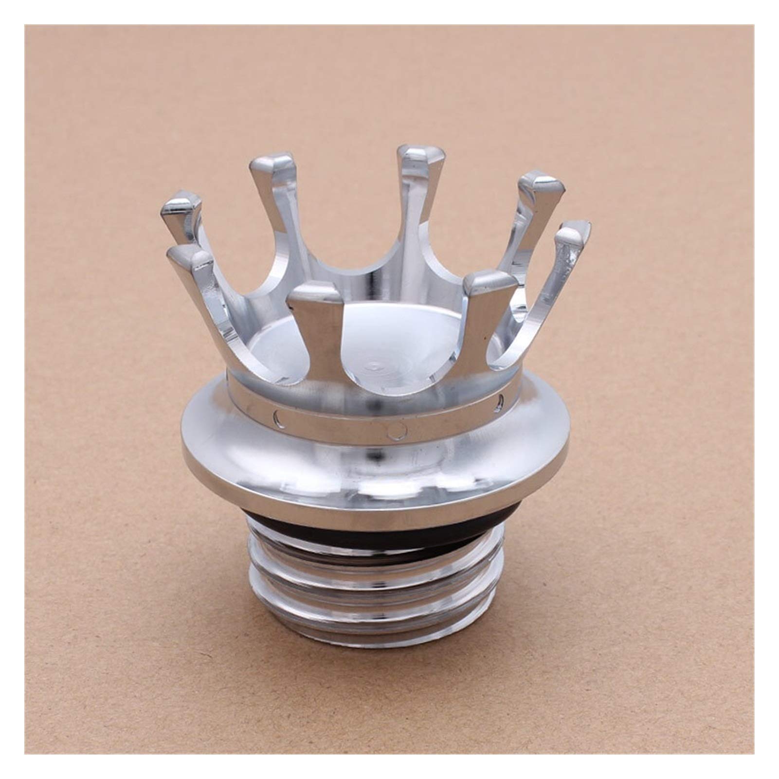 Diesel Tankdeckel,Auto Tankdeckel Ersatz König Kronen-Art-Flush Tankdeckel for Harley Sport Road King Dyna Softail zubehör (Color : Silver) von YANHAO