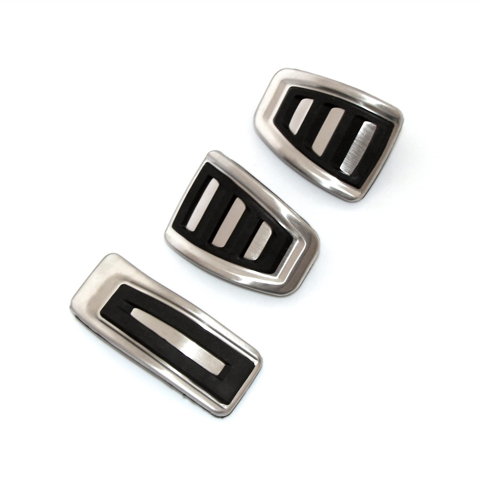 Universal Pedale Auto,Edelstahl Pedale Kappen Edelstahl-Sitz Passend für A4 B9 A5 F5 2016-2019 Sedan Avant Sport Automatik Brennstoffbremsfußstütze Pedalabdeckung(MT 3pcs For LHD) von YANHAO