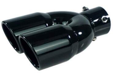 Universell Auspuff Schalldämpfer Endrohr Universal-Auto-Einlass-Doppelfass hintere Abgasspitze Tail Rohrschalldämpferauslass Edelstahl-Autozubehör (Color : 3) von YANHAO
