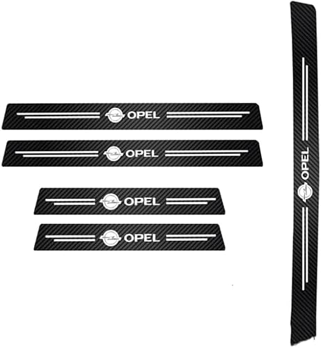 5 Stück Auto Einstiegsleisten Aufkleber für Opel Insignia Sports Tourer (A) 2009-2013, Kohlefaser Auto Türeinstiegsschutz Aufkleber Türschweller Schutzfolie,B von YANWENER